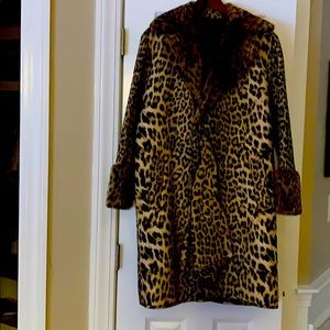 Animal print coat